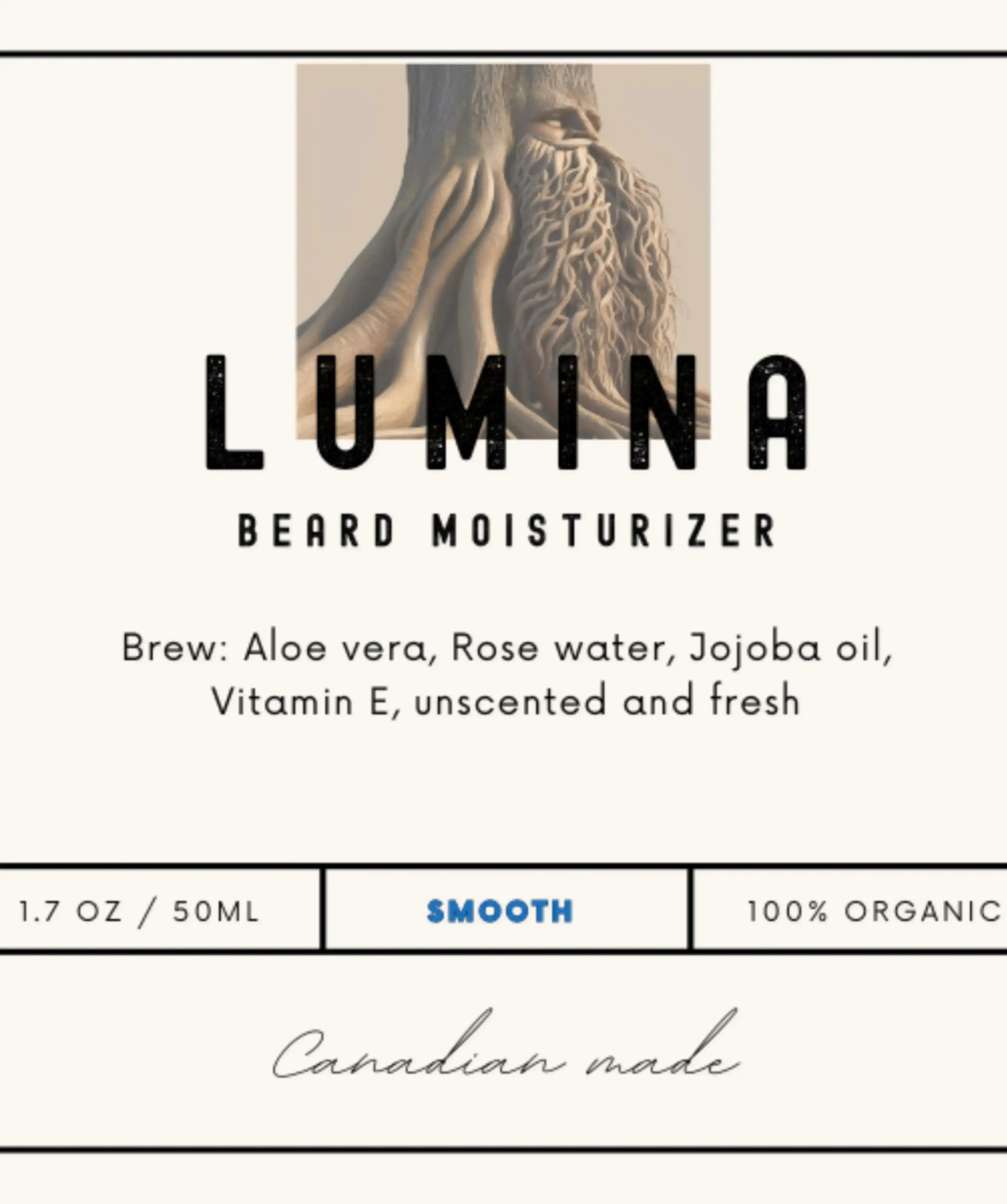 lumina beard moisturizer ingredients label