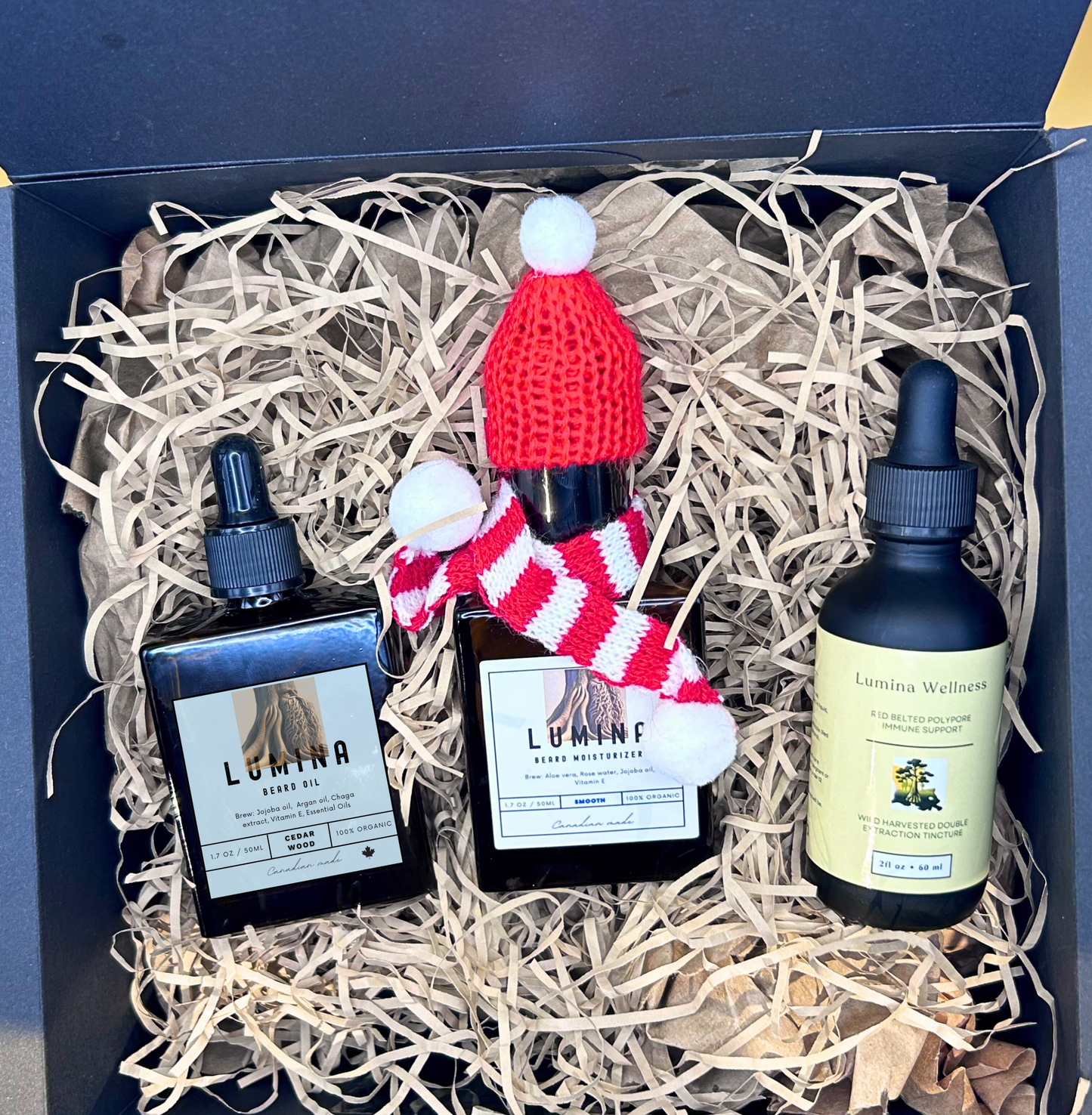 A beard oil,moisturizer and red belted polypore mushroom tincture